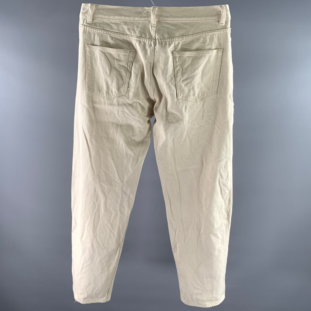 DANA LEE BROWN Size L Cream Cotton Pants