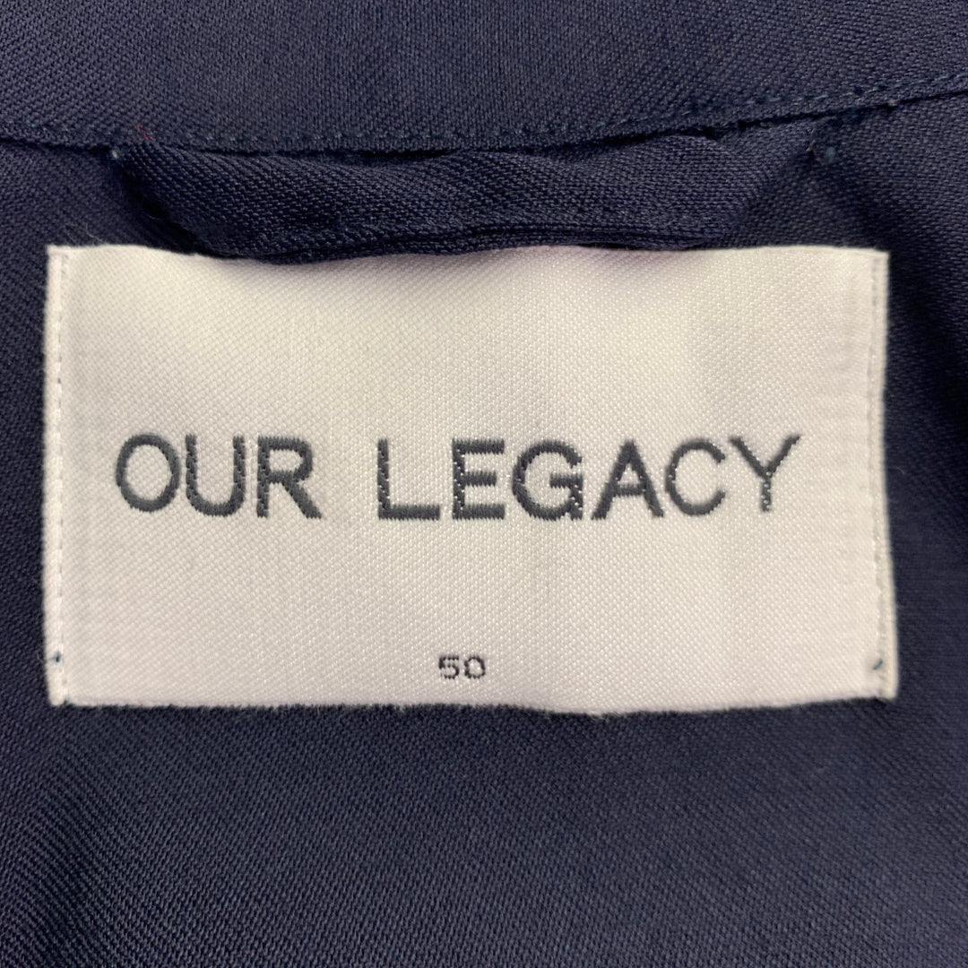 OUR LEGACY Size 40 Navy Virgin Wool Two Pockets Long Sleeve Shirt