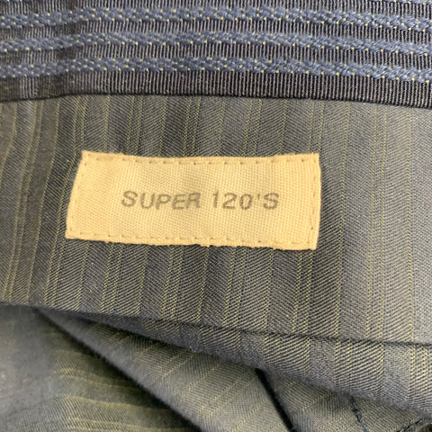 INCOTEX Size 34 Black Grey Plaid Wool Cuffed Dress Pants