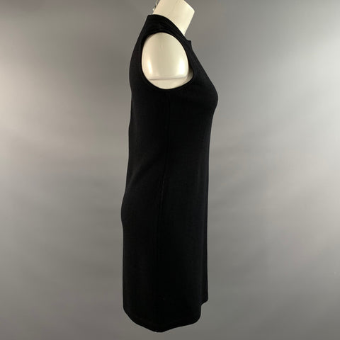 ST JOHN Size 2 Black Knit Shift Dress