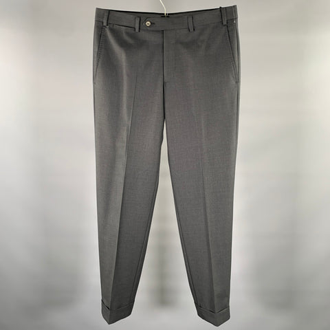 ATELIER MUNRO Size 32 Charcoal Wool Slim Fit Dress Pants
