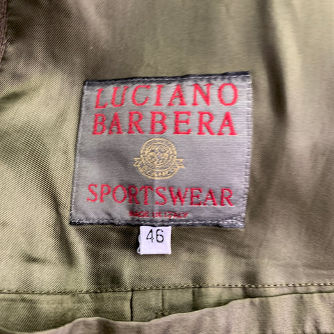 LUCIANO BARBERA Size 36 Brown Heather Wool Hidden Buttons Coat