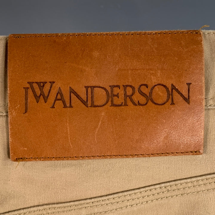 JW ANDERSON Size 40 Tan Cotton Tapered Flat Front Zip Fly Casual Pants