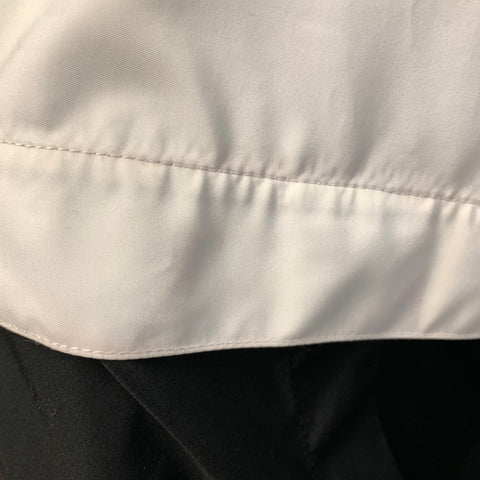 NEIL BARRETT SS2021 Size XL White Black Two Toned Polyester Windbreaker Jacket