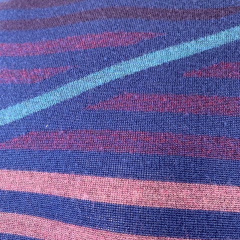 PS by PAUL SMITH Size XL Navy Multi Color Stripe Merino Wool Crew Neck Pullover