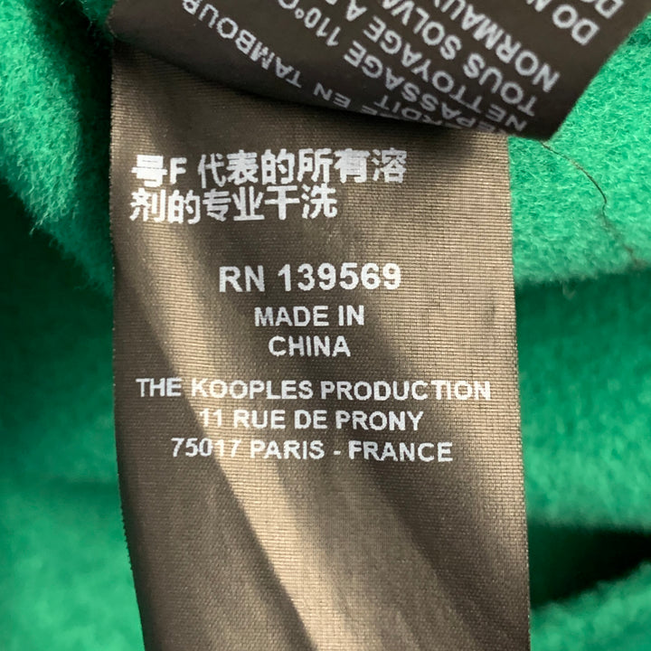 THE KOOPLES Size M Green Wool Blend One Pocket Oversized Shirt Jacket