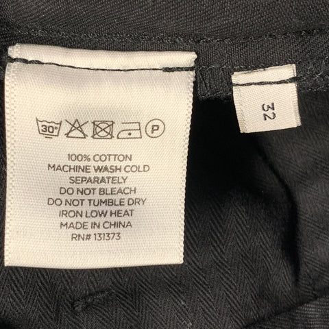 SATURDAYS NYC Size 32 Black Cotton Twill Tapered Zip Fly Casual Pants