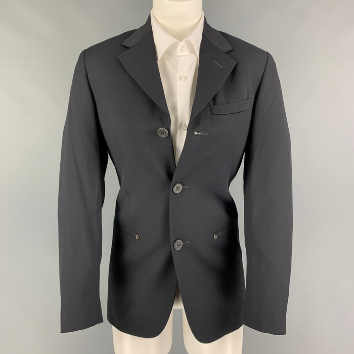 Vintage VERSUS by GIANNI VERSACE Size 34 Regular Gray Virgin Wool Sport Coat