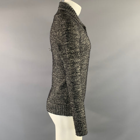 AGNÈS B. Size S Grey Heather Cotton Wool Knit Sweater