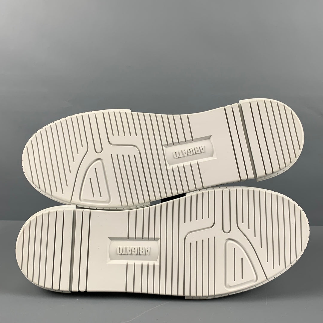 AXEL ARIGATO Talla 12 Zapatillas de deporte con cordones de cuero sólido blanco