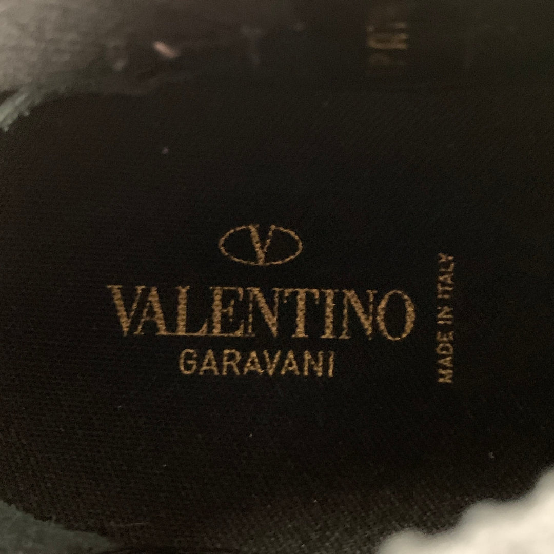 VALENTINO Size 10 Multi-Color Leather High Top Sneakers
