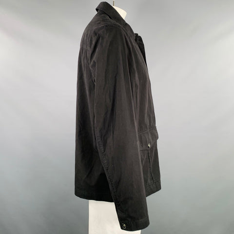 A.P.C. Size XL Black Cotton Chore Jacket