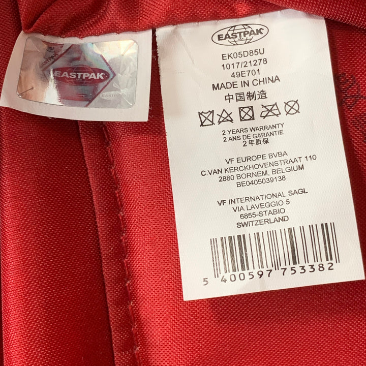 EASTPAK x RAF SIMONS SS18 Blade Runner Red Clear PVC Snaps Backpack