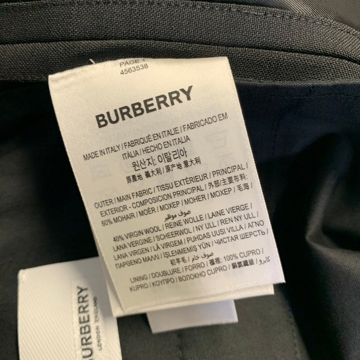 BURBERRY Size 30 Black Mohair / Wool Zip Fly Dress Pants