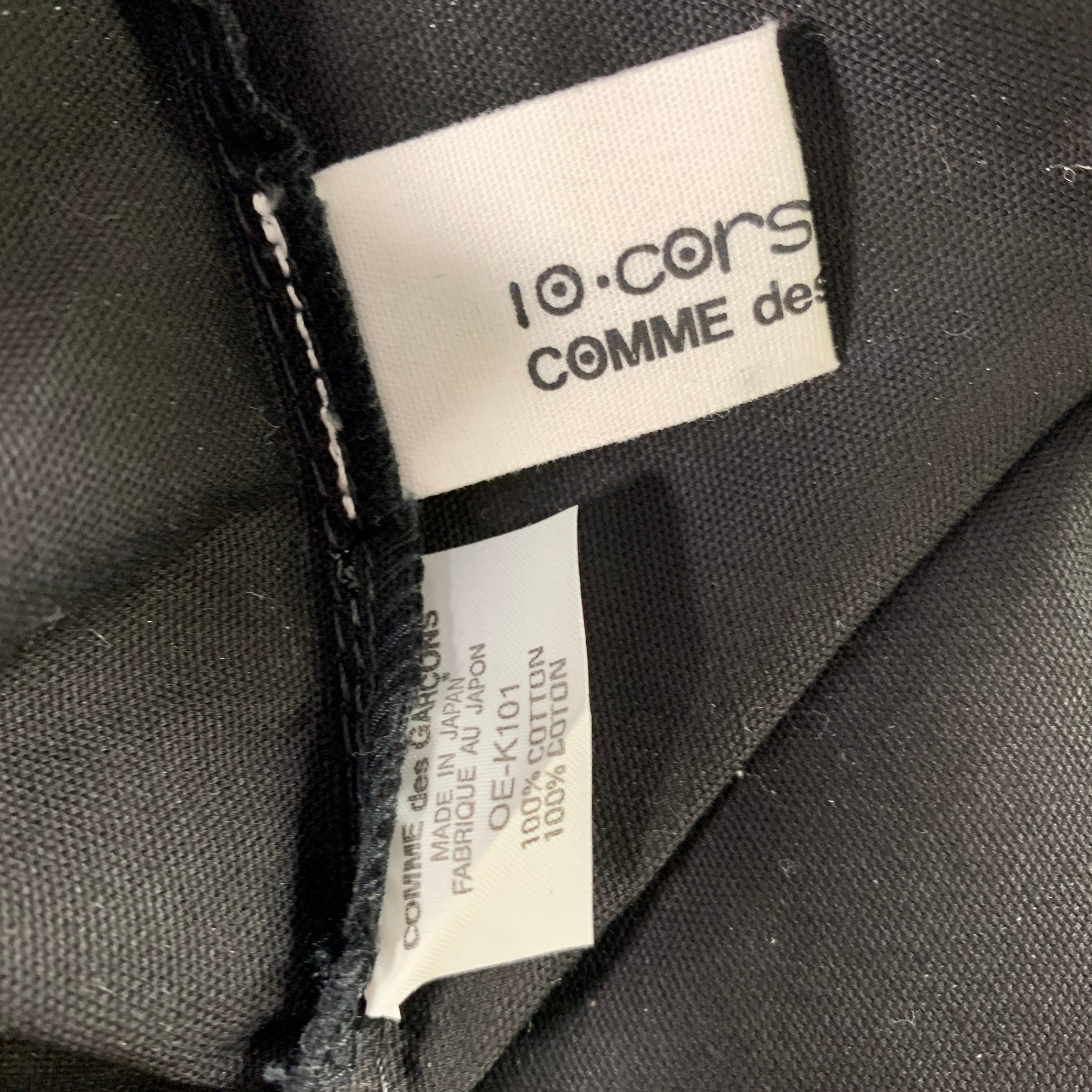 【10corso como COMME des GARÇONS】MM6 Pts. COMME des GARCONS x 10 CORSO COMO Black White Graphic Canvas Tote