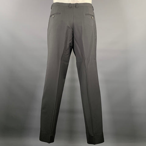 JIL SANDER Size 44 Grey Heather Wool Mohair Suit