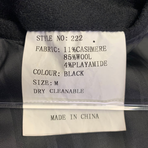 MARTELLO Size M Black Wool Cashmere Polyamide Buttoned Jacket