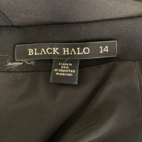 BLACK HALO Size L Black 3595114 Strapless Cocktail Dress