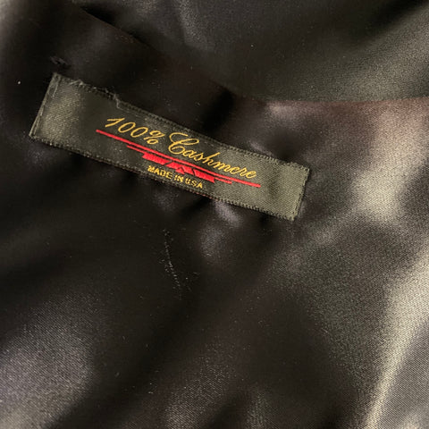 RALPH LAUREN Size L Black Cashmere Trench Coat