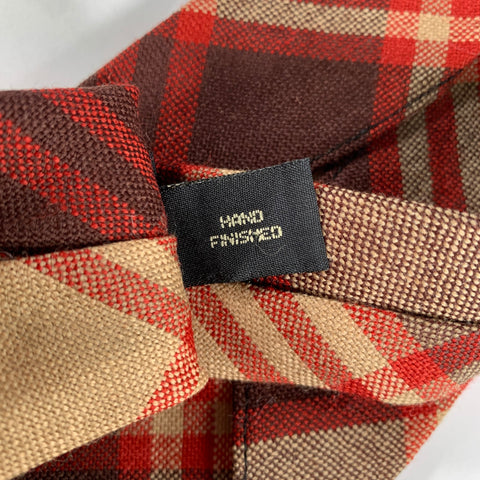 RRL by RALPH LAUREN Burgundy Plaid Wool Tie