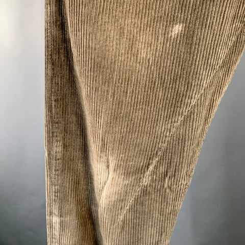 DRKSHDW Size 33 Brown Corduroy Cotton Straight Raw Edge Casual Pants