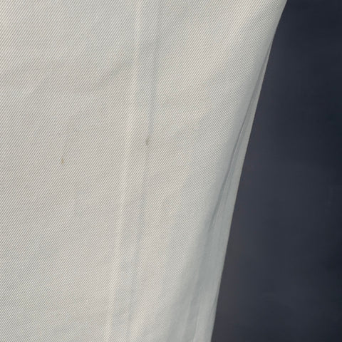 SALVATORE FERRAGAMO Size 40 Off White Twill Cotton Silk Straight Casual Pants