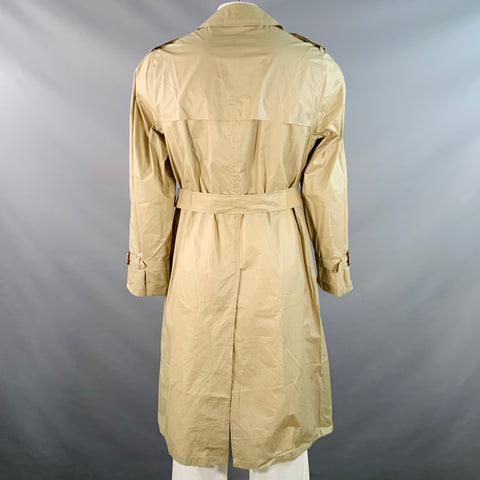 PIERRE BALMAIN Vintage Size XL Beige Cotton Double Breasted Trench Coat