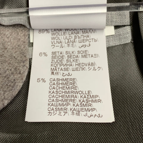 BRUNELLO CUCINELLI Size 38 Light Grey Wool Cashmere Silk Peak Lapel Sport Coat