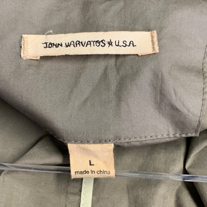 JOHN VARVATOS STAR USA Size L Tan Cotton Double Breasted Trenchcoat