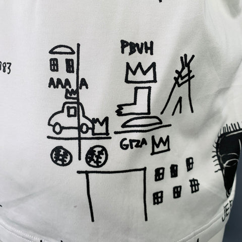 JUNYA WATANABE 2022 Size M White Black Basquiat Graphic Cotton Crew Neck T-shirt