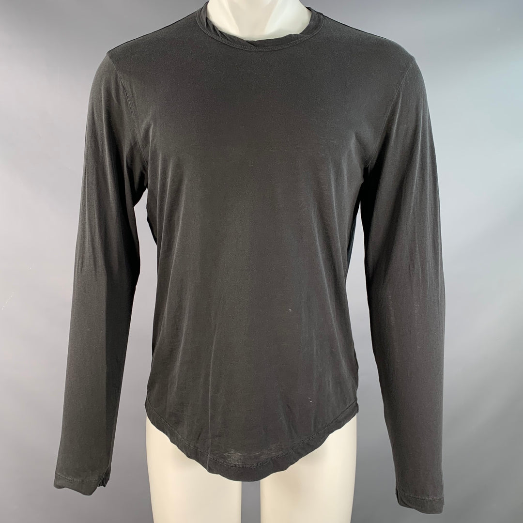JAMES PERSE Size S Grey Cotton Long Sleeve T-shirt