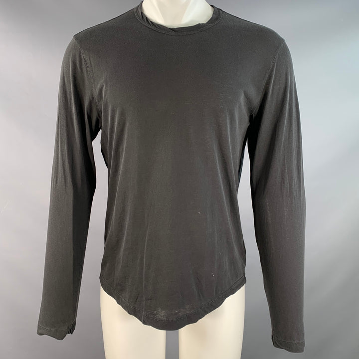 JAMES PERSE Size S Grey Cotton Long Sleeve T-shirt