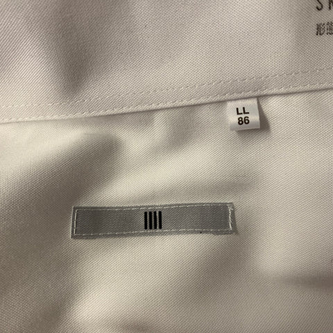 SUIT SELECT Size L White Cotton Cutaway Collar Long Sleeve Shirt