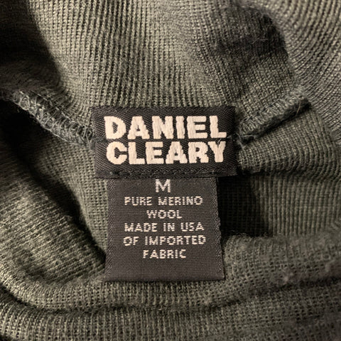 DANIEL CLEARY Size M Green Grey Knit Wool Turtleneck Pullover