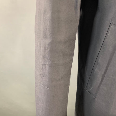 JIL SANDER Size 42 Black Cotton Spread Collar Snaps Coat