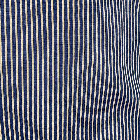RALPH LAUREN Size S Blue White Stripe Cotton Spread Collar Long Sleeve Shirt