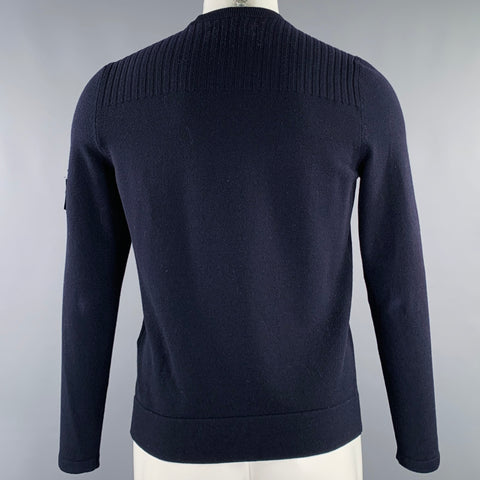 STONE ISLAND Size S Navy Wool Blend Crew Neck Pullover