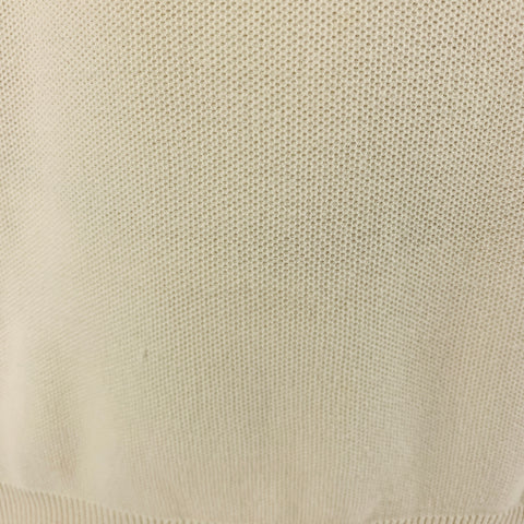 SUNSPEL Size XL Off White Pique Cotton Short Sleeve Polo