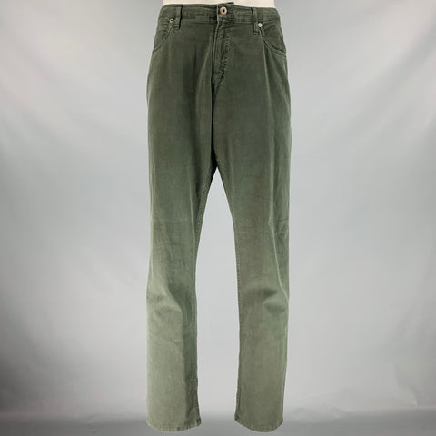 BILLY REID Size 38 -Ashland- Green Grey Cotton Jean Cut Casual Pants