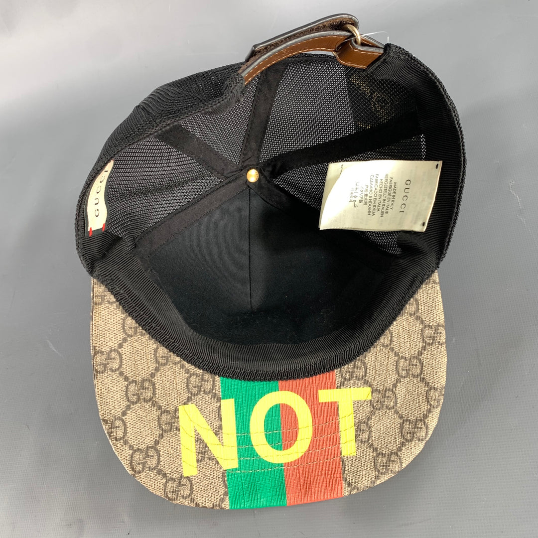 GUCCI Tan Black Monogram Polyester Blend Hats