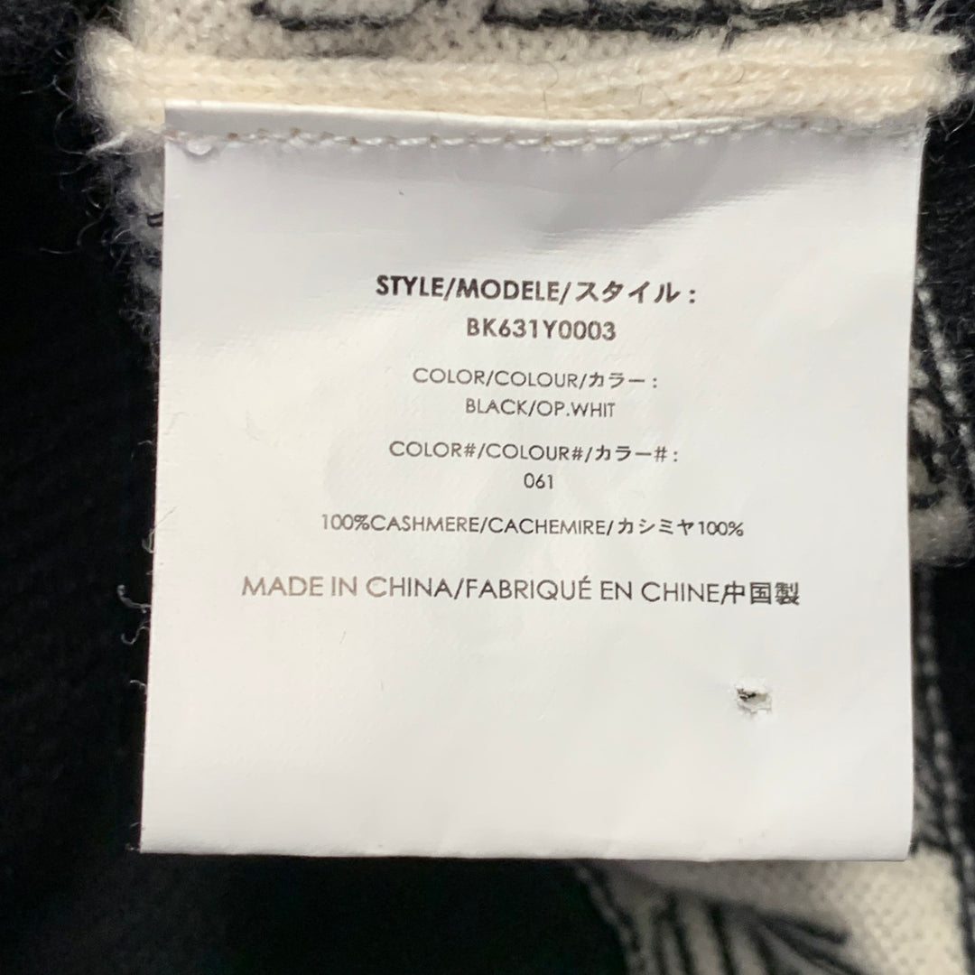 MICHAEL KORS COLLECTION Size S Black White Cashmere Sequined Animal Print Dress Top