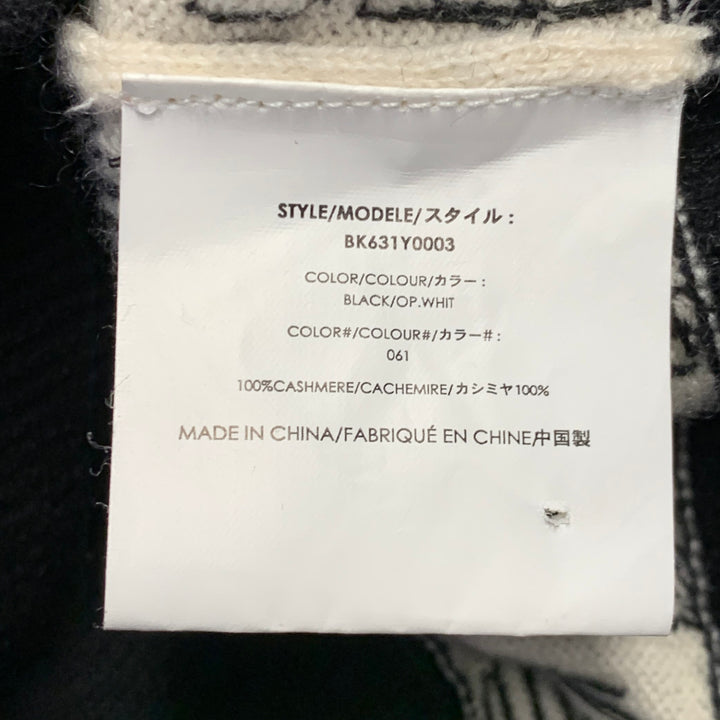 MICHAEL KORS COLLECTION Size S Black White Cashmere Sequined Animal Print Dress Top