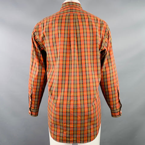 RALPH LAUREN Size S Red Green Classic Plaid Cotton Long Sleeve Shirt