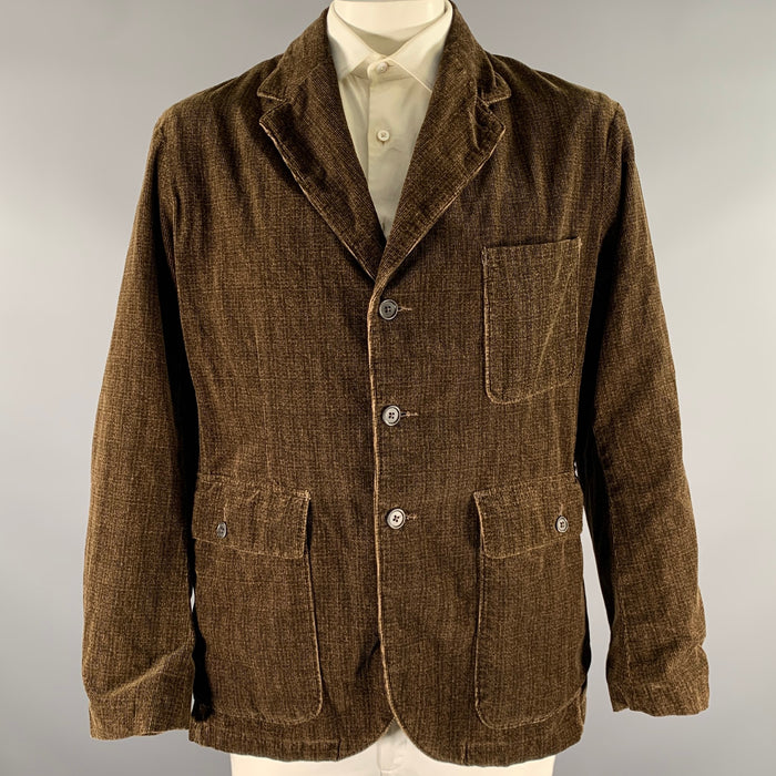 RRL by RALPH LAUREN Size XL Brown Corduroy Cotton Notch Lapel Sport Coat