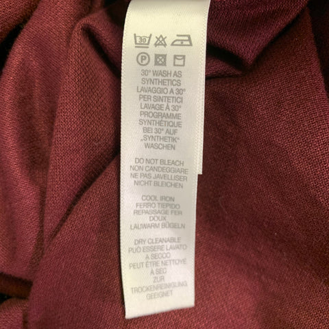 PAUL SMITH Size L Burgundy Multi Color Cotton Contrast Trim Polo