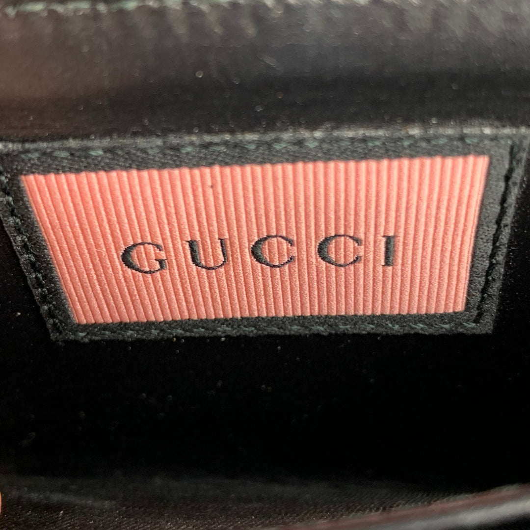 GUCCI Size One Size Black Multi-Color Monogram Leather Wallet