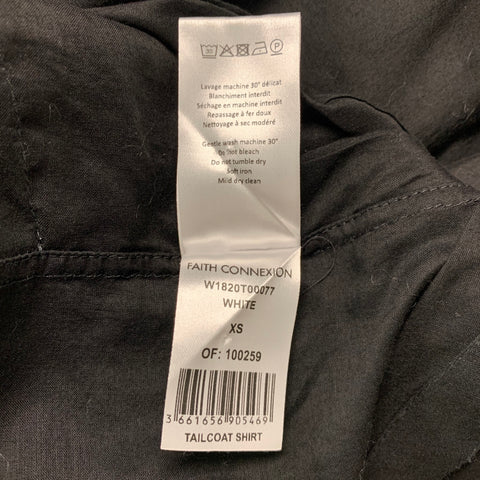 FAITH CONNEXION Size XS Black Cotton Tails Long Sleeve Shirt