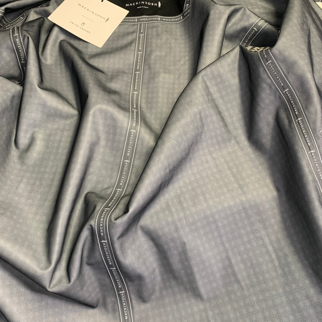 MACKINTOSH Size 38 Black White Checkered Wool Blend Hidden Buttons Coat