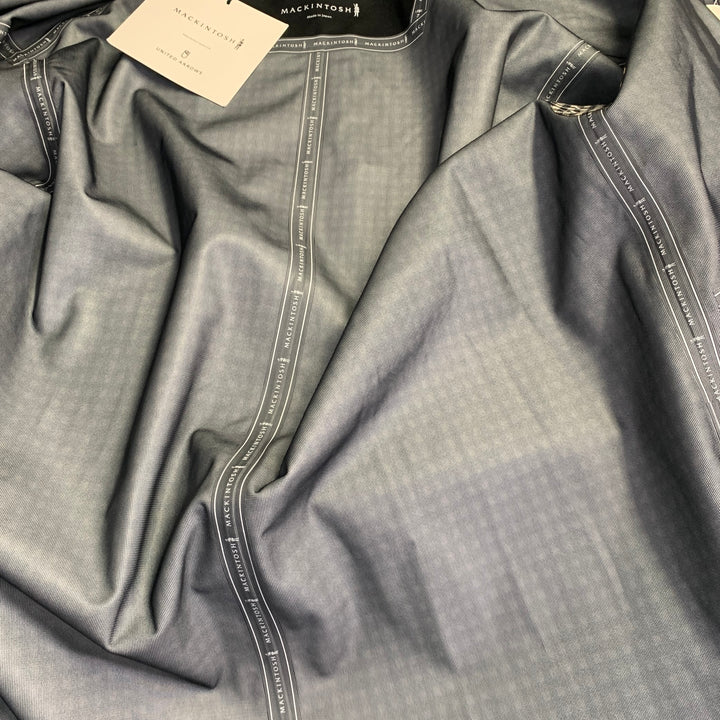 MACKINTOSH Size 38 Black White Checkered Wool Blend Hidden Buttons Coat