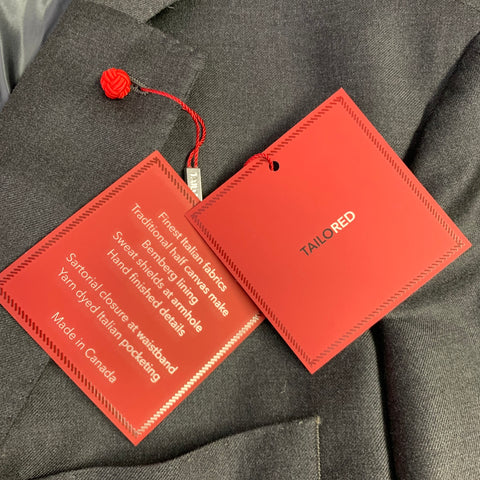 TAILO RED Size 40 Grey Wool Single Breasted Suit